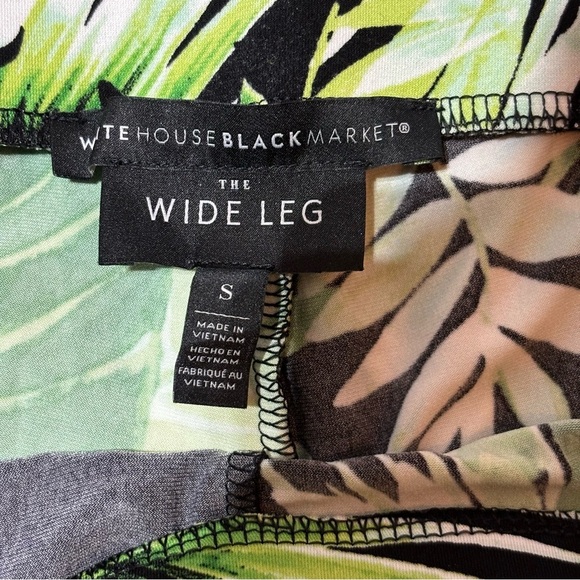 WHBM The Wide Leg Pant Matte Jersey Palm Leaf Print Size S - Picture 2 of 5